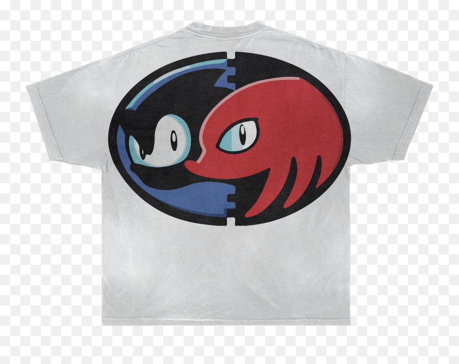 Art For Villains Sonic And Knuckles Mega Print Tee Long Fit Emoji,Villains Logo