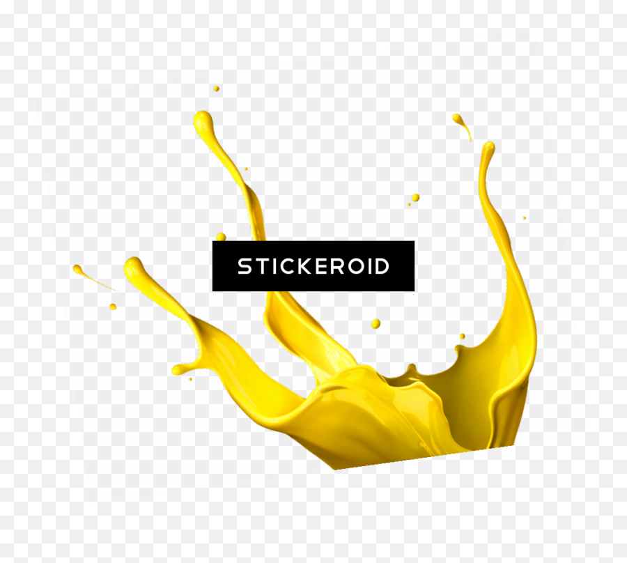 Download Hd Yellow Paint Splatter - Paint Splash Transparent Emoji,Paint Splash Transparent