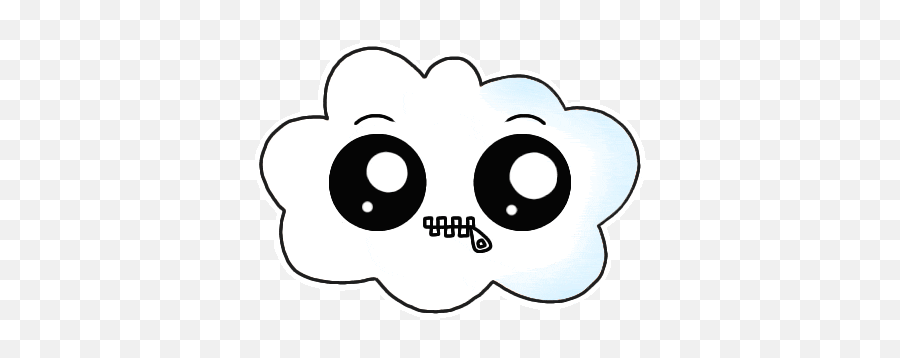 Cloud Emoji Sticker - Cloud Emoji Cute Discover U0026 Share Gifs,Shh Emoji Png