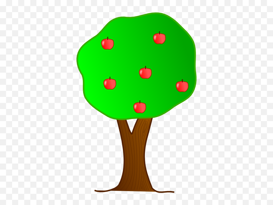 Clipart Apple Tree - Transparent Apple Tree Cartoon Emoji,Apples Clipart