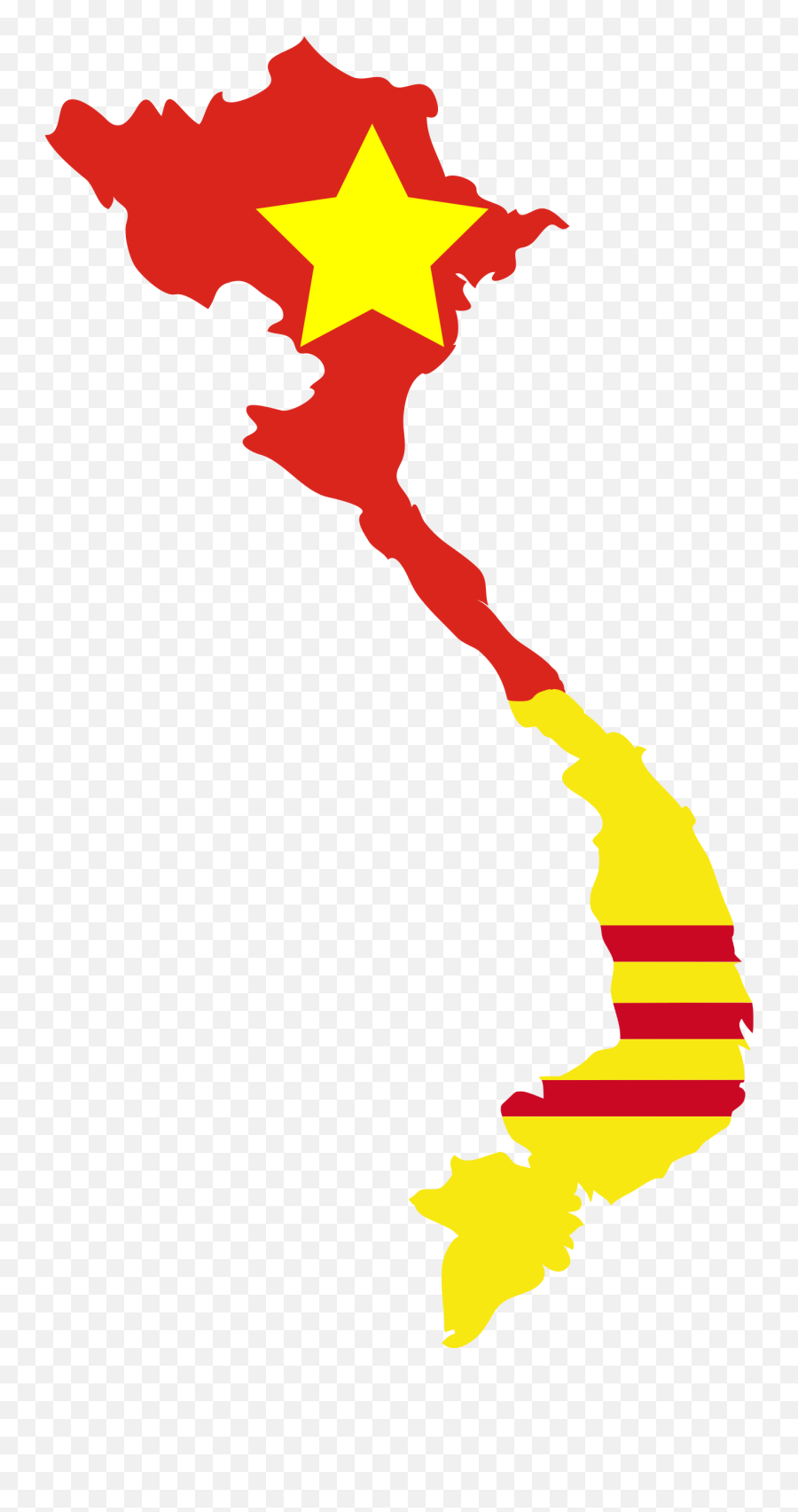 Fileflag Map Of North U0026 South Vietnampng - Wikimedia Commons Emoji,Thailand Flag Png