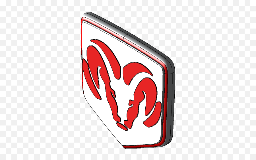 Dodge Logo 3d Cad Model Library Grabcad - Language Emoji,Dodge Logo