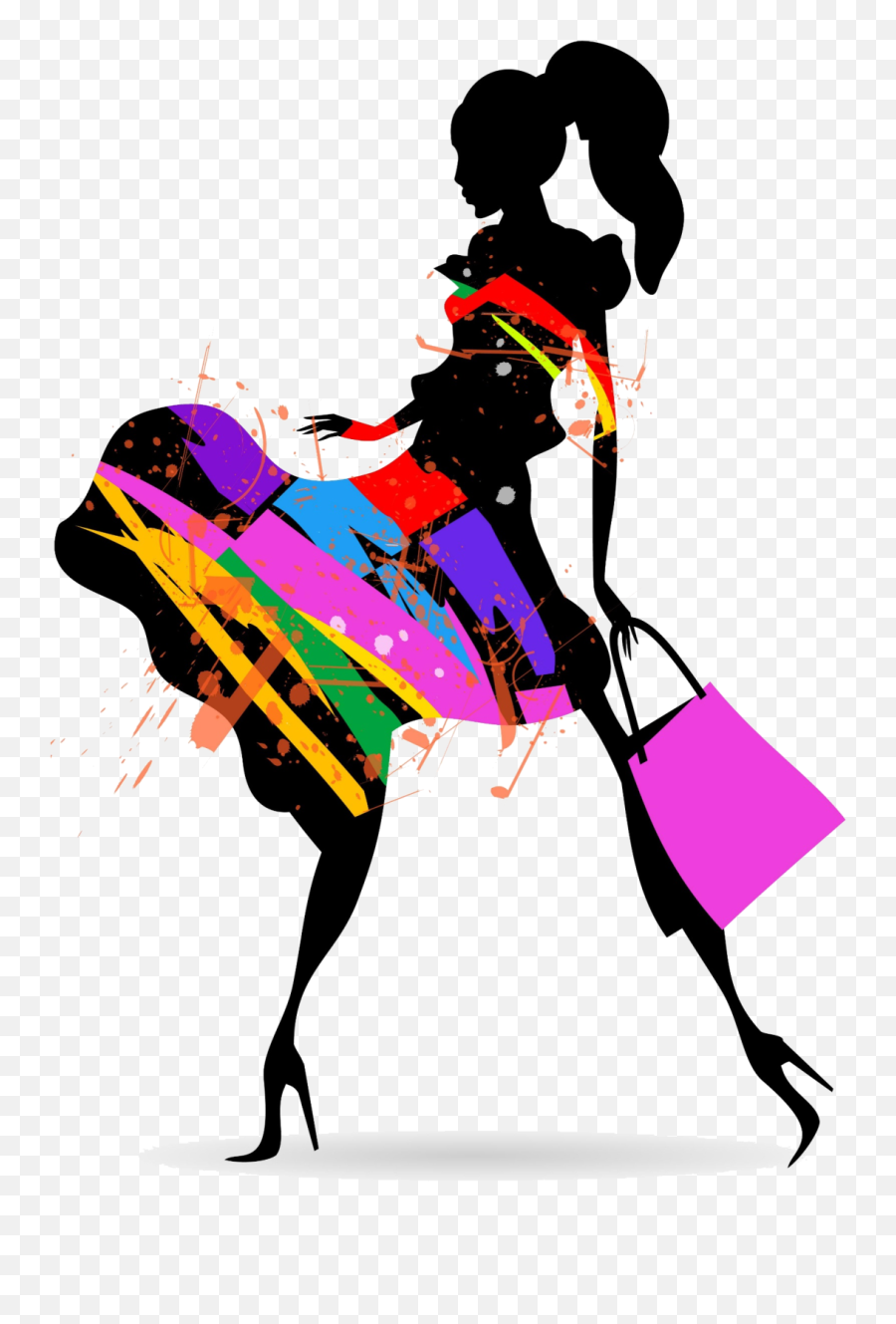 Fashion Girl Vector Png Transparent Cartoon - Jingfm Silhouette Fashion Transparent Background Emoji,Fashion Clipart