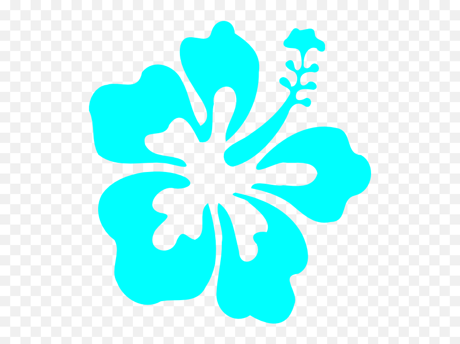 Hibiscus Clipart Hawaian Hibiscus Hawaian Transparent Free - Hibiscus Clipart Blue Emoji,Hawaiian Flower Clipart