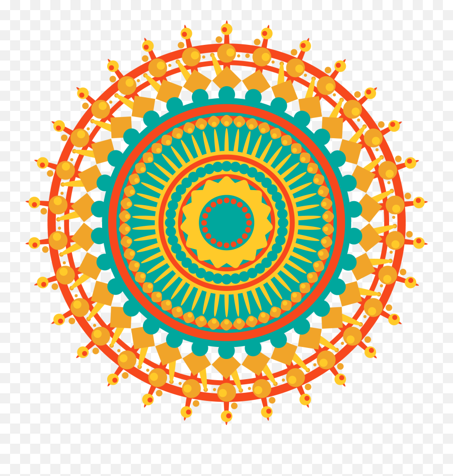Mandala Geometric Design Pattern Orange - Happy Raksha Bandhan Brother Best Emoji,Geometric Pattern Png