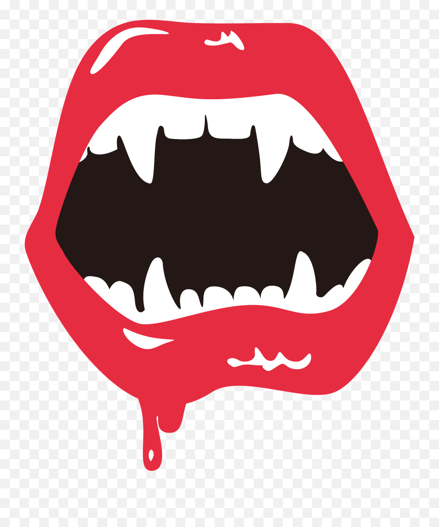 Vampireu0027s Mouth Clipart Free Download Transparent Png - Vampire Mouth Svg Emoji,Mouth Clipart