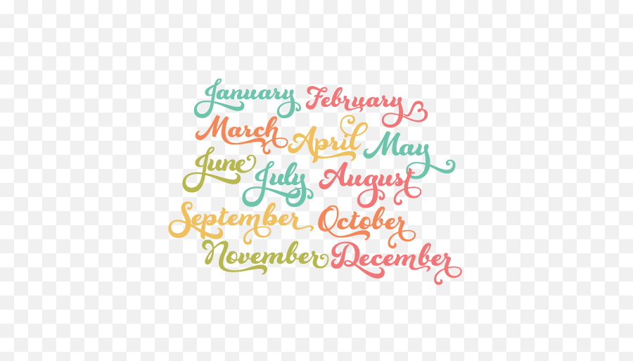 Months Of The Year Set 3 Clipart Panda 144082 - Png Months Of Year Svg Emoji,3 Clipart