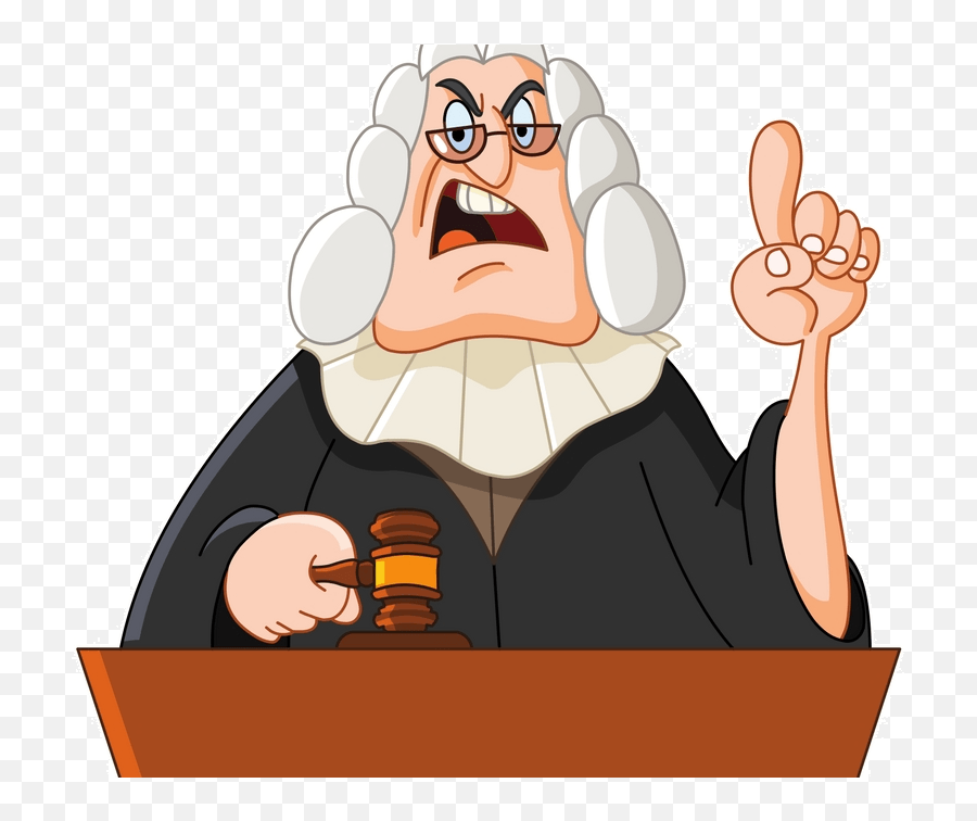 Trial In Court Clipart - Clip Art Library Judge Cartoon Png Emoji,Court Clipart
