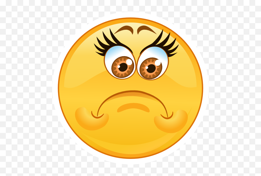 Crazy Sad Upset Emoji Sticker - Smiley Upset Sad Face,Mad Emoji Png