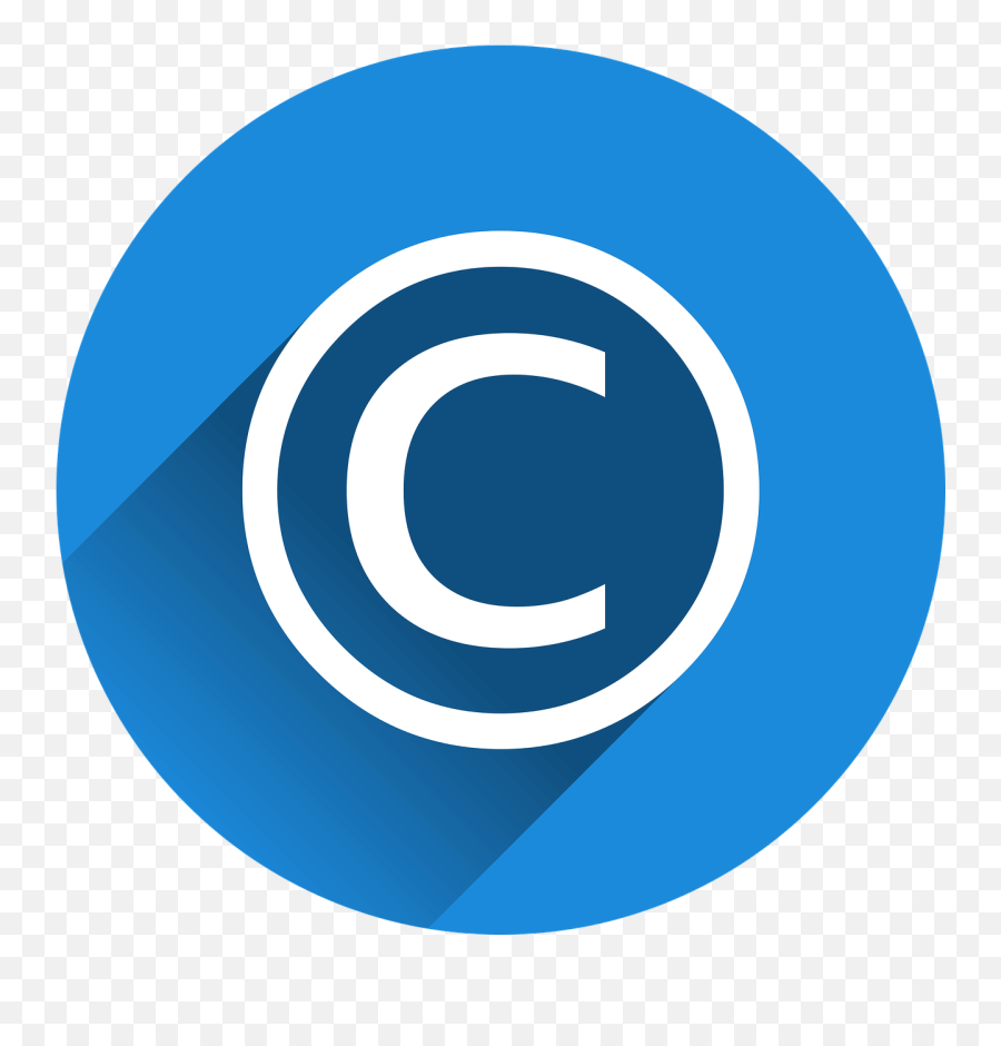 Copyrighted Course Materials - Blue Copyright Symbol Emoji,Copyright Logo
