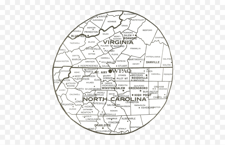 Coverage Map Wpaq 740 Emoji,North Carolina Outline Png