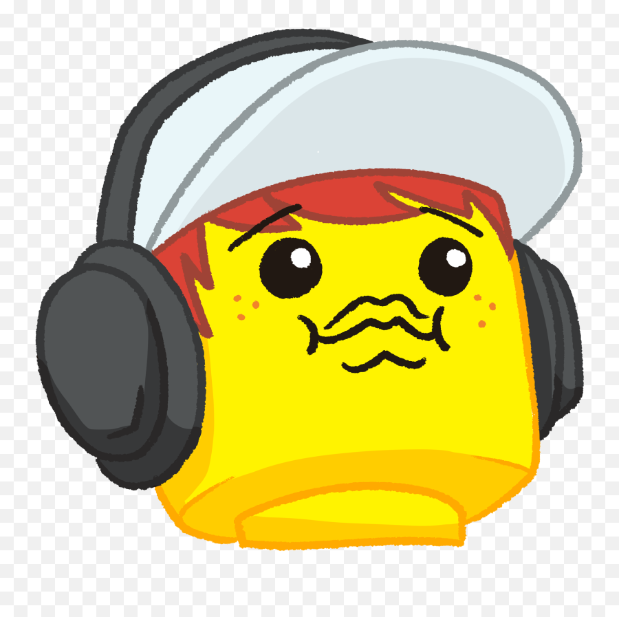 Headphones Clipart Comic - Lego Discord Emotes Png Emoji,Lego Head Clipart