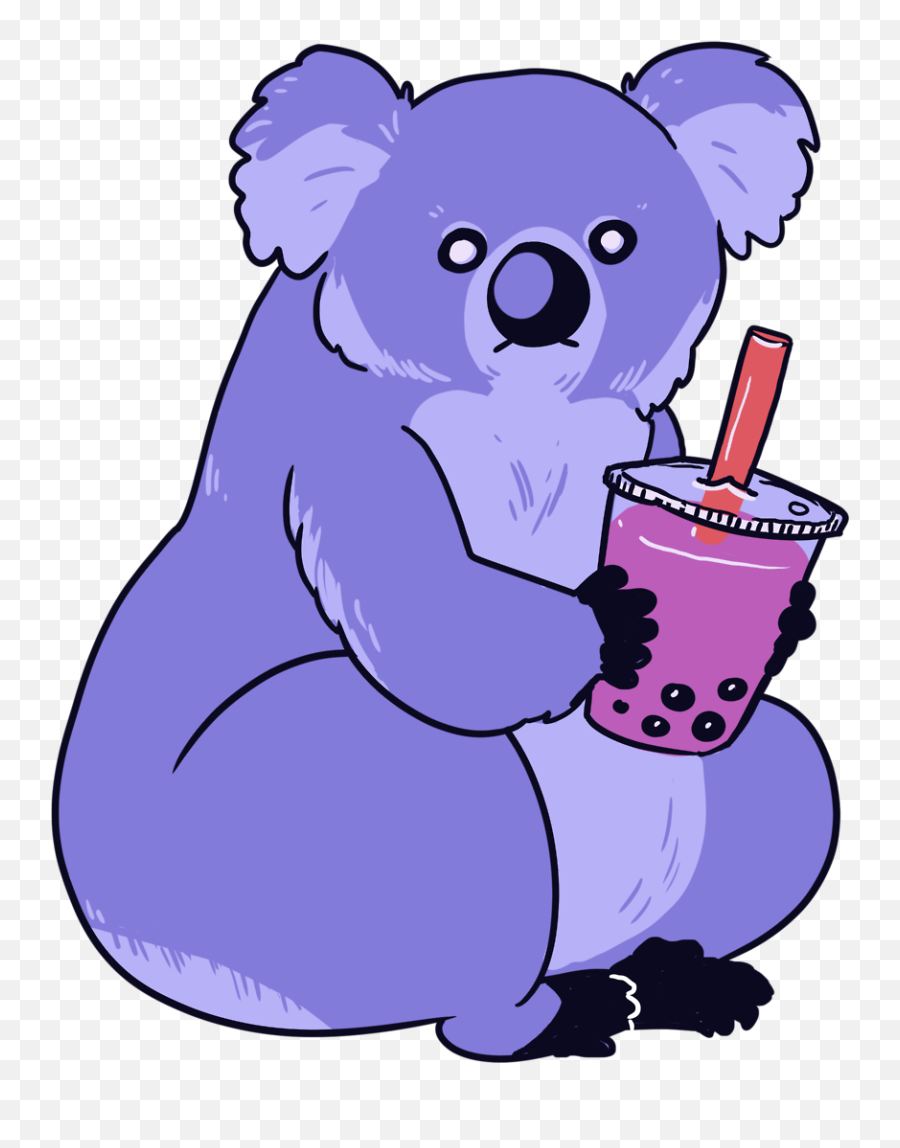 Koala Bear Clipart Tumblr Transparent - Clip Art Koala Bear Purple Emoji,Koala Clipart