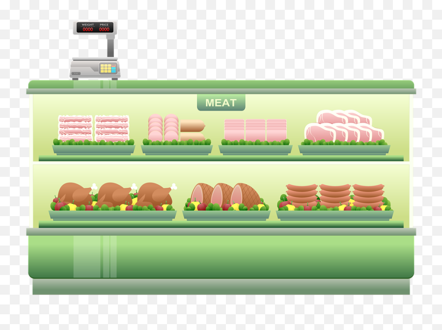 Meat Clipart Png - Vector Food Counter Png Emoji,Grocery Store Clipart