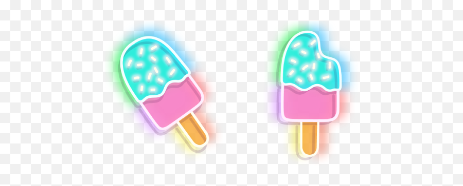 Neon Ice Cream Cursor U2013 Custom Cursor - Transparent Neon Ice Cream Png Emoji,Neon Png
