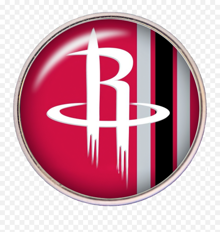 20mm Houston Rockets Nba Basketball Logo Snap Charm Tropicaltrinkets - Houston Rockets Emoji,Basketball Logo