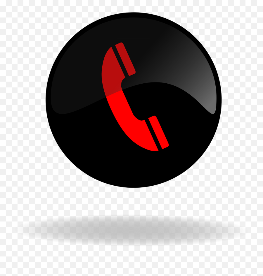 Call Button Black And Red - Call Logo Png Download Emoji,Red And Black Logo