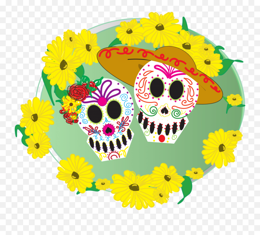 Mexican Students Celebrate Dia De Los - Happy Emoji,Dia De Los Muertos Clipart