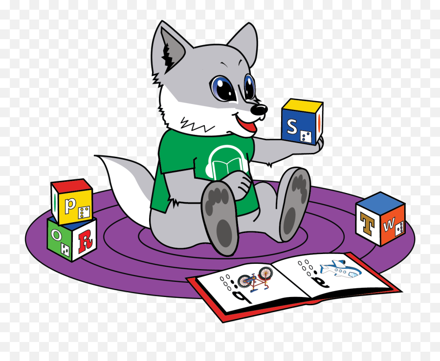 Wolf Playing With Block - Wolf Playing Clipart Emoji,Playing Clipart