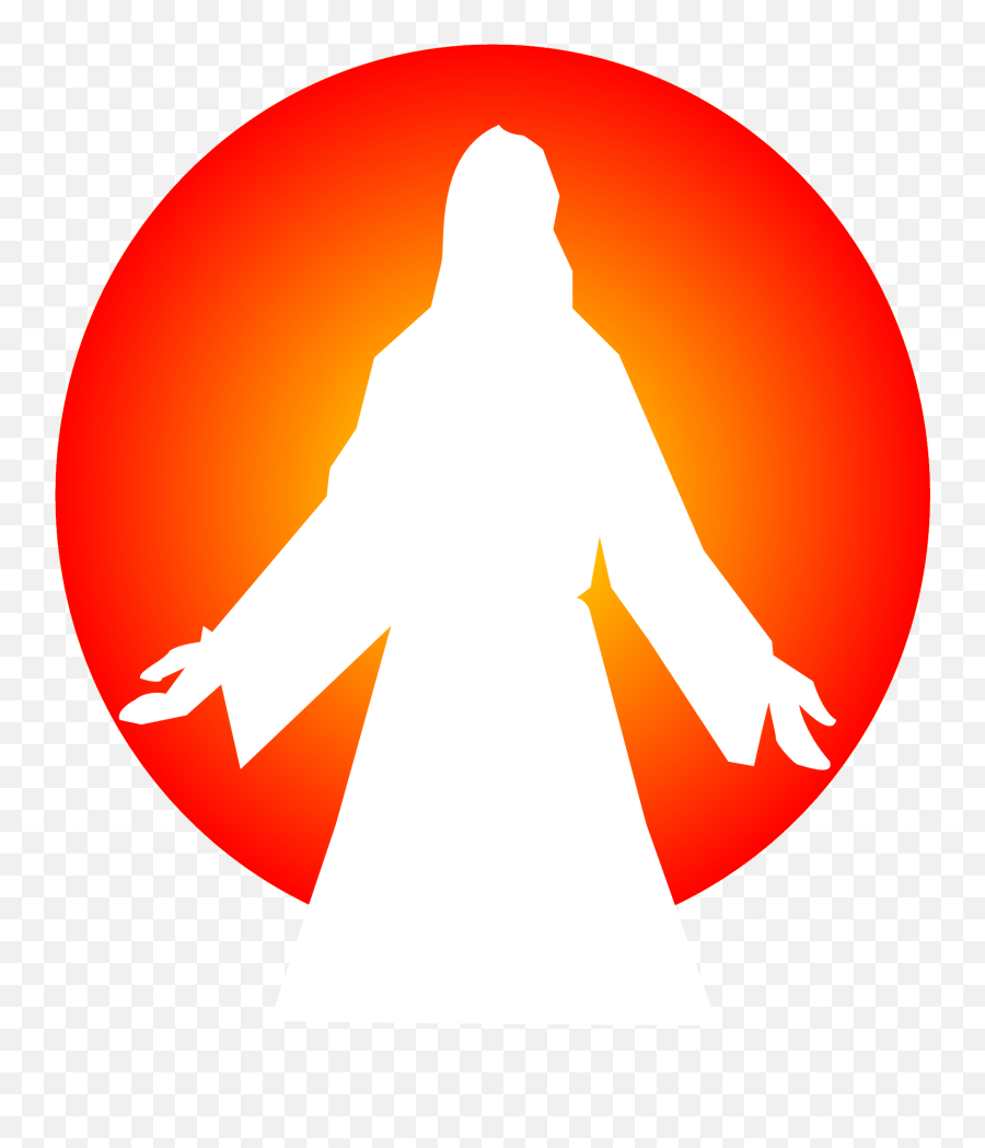 Orange Picture With Jesus Clipart Free - Jesus Sun Clipart Emoji,Jesus Clipart