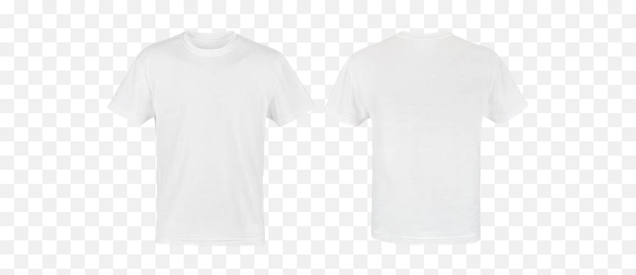 Plain White T - Transparent White T Shirt Png Front And Back Emoji,T Shirt Png
