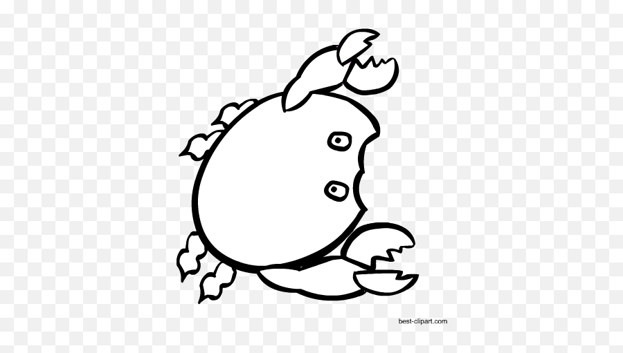 Free Marine Animals Ocean Animals Or Under Water Animals Emoji,Crab Black And White Clipart