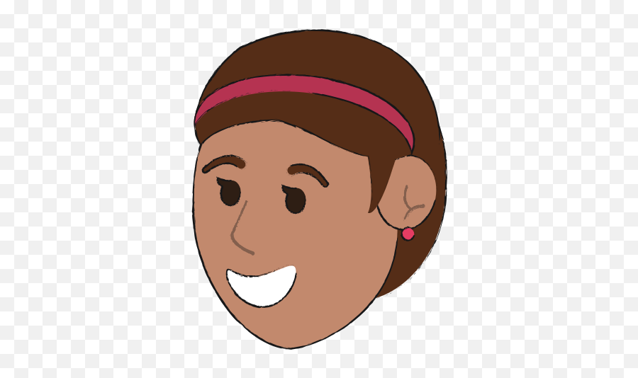 Happy Smiling Woman Wearing Headband Vector Icon Emoji,Headband Clipart
