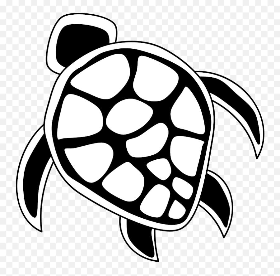 Download Hawaiian Turtle Clipart - Turtle Aboriginal Art Black And White Emoji,Turtle Clipart