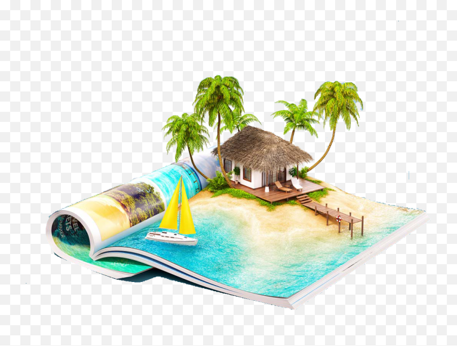 Download Of Photography Creative Island The 3d Cabin Clipart - Pool Emoji,Cabin Clipart