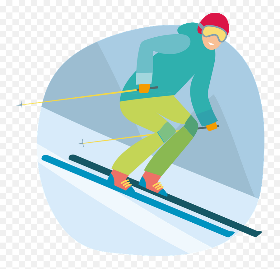 Skiing Clipart - Ski Emoji,Skiing Clipart