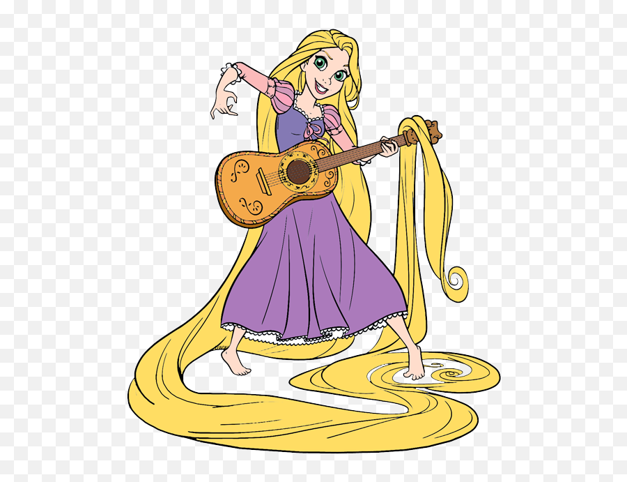 Rapunzel Clipart Tangled Rapunzel Tangled Transparent Free - Rapunzel With A Guitar Emoji,Tangled Png