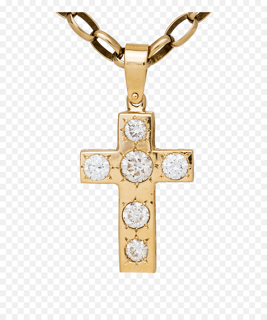 Download Hd Diamond Gold Cross - Locket Transparent Png Christian Cross Emoji,Gold Cross Png