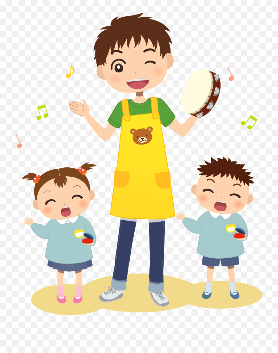 Childcare Worker With Children Clipart Free Download - Boy Emoji,Children Clipart