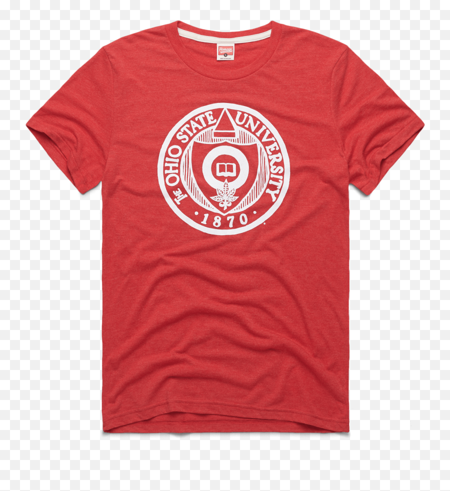 The Ohio State University Seal Retro - Navy Blue Braves Shirt Emoji,Ohio State Logo