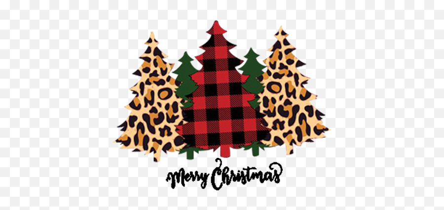 Twzh Women Merry Christmas Trees Print Plaid Leopard Pullover T - Shirt Tops Emoji,Buffalo Plaid Clipart