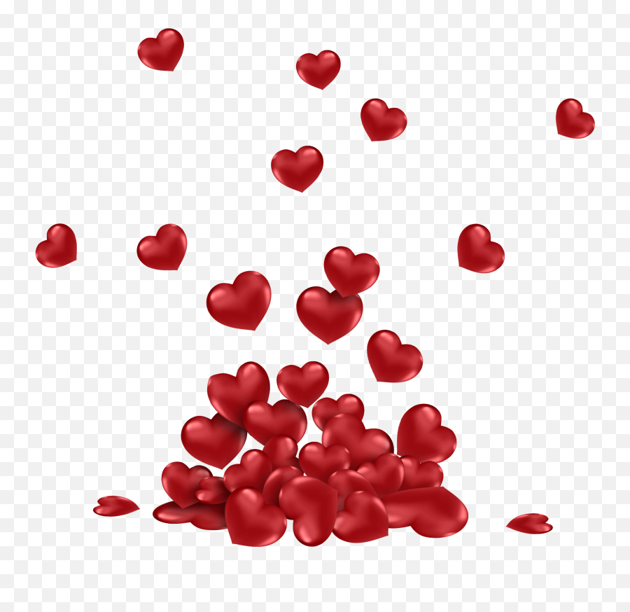 Bunch Of Hearts Png Picture - Transparent Falling Hearts Png Emoji,Heart Png