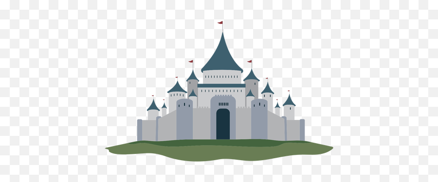 Castle Fortress Palace Flag Illustration Transparent Png Emoji,Castle Transparent Background
