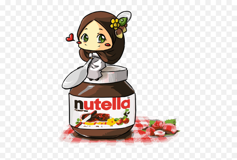 Nutella Hijab Girl On Behance Emoji,Hazelnut Clipart