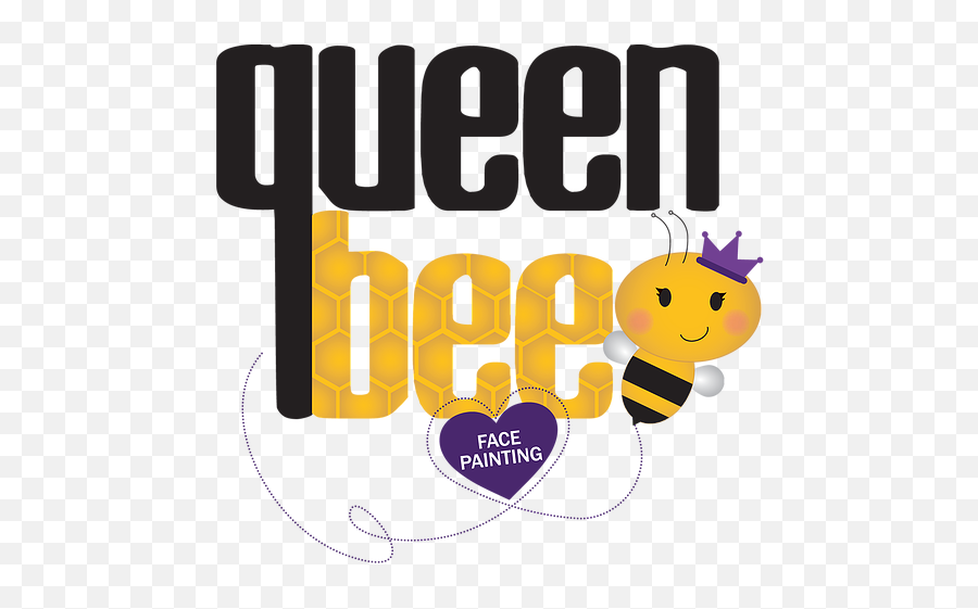 Queen Bee Face Painting Emoji,Face Painting Logo