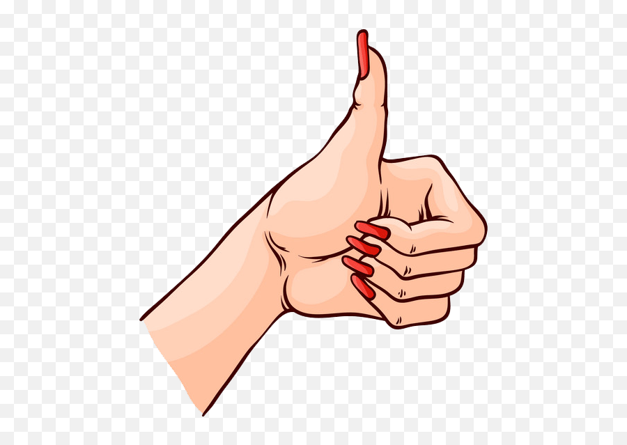 Female Hand With Thumbs Up Clipart Transparent - Clipart World Sign Language Emoji,Hand Clipart
