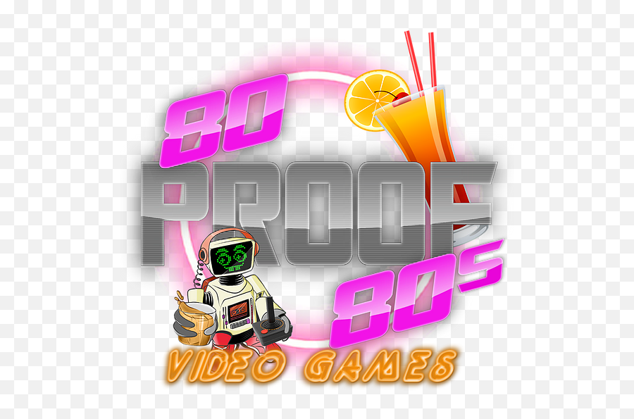 Video Game Store 80 Proof 80s - Fictional Character Emoji,80s Logo