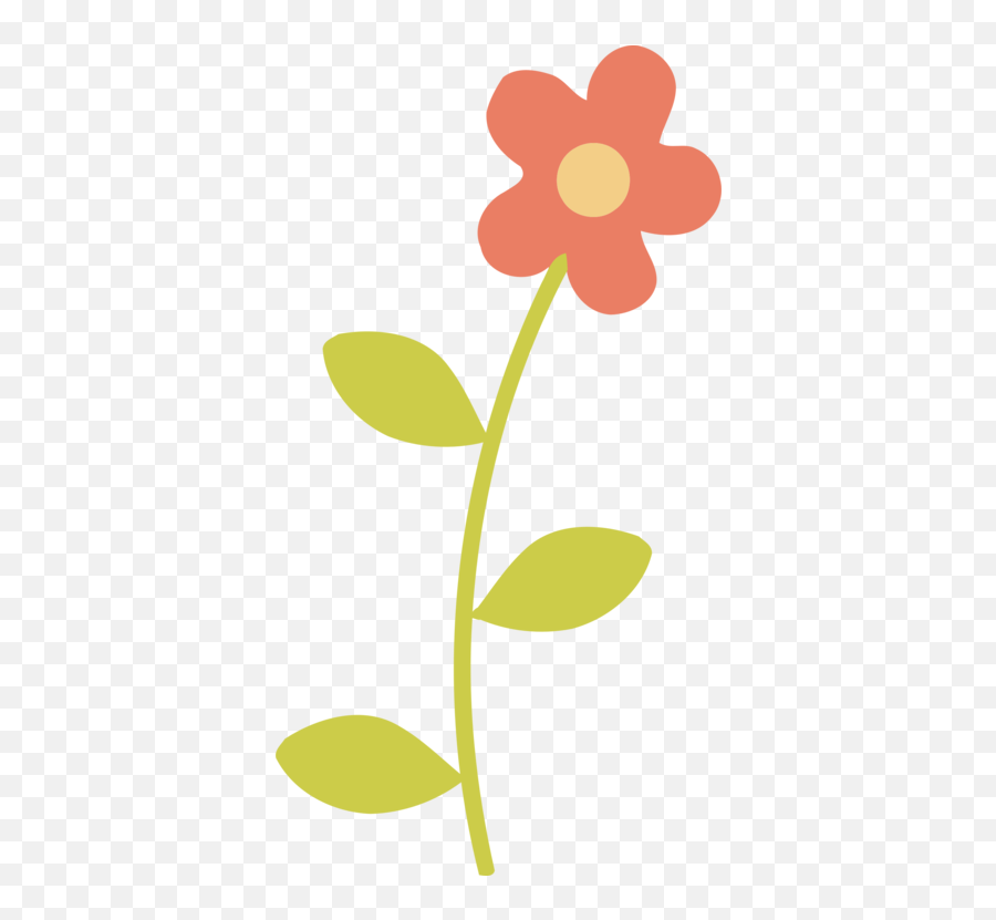 Plant Flora Leaf Png Clipart - Flower With Stem Clipart Png Emoji,Stem Clipart