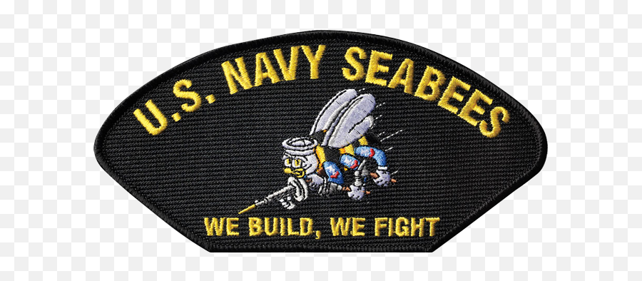 Us Navy Seabees Patch W Glue - Special Forces Airborne Emoji,Seabees Logo