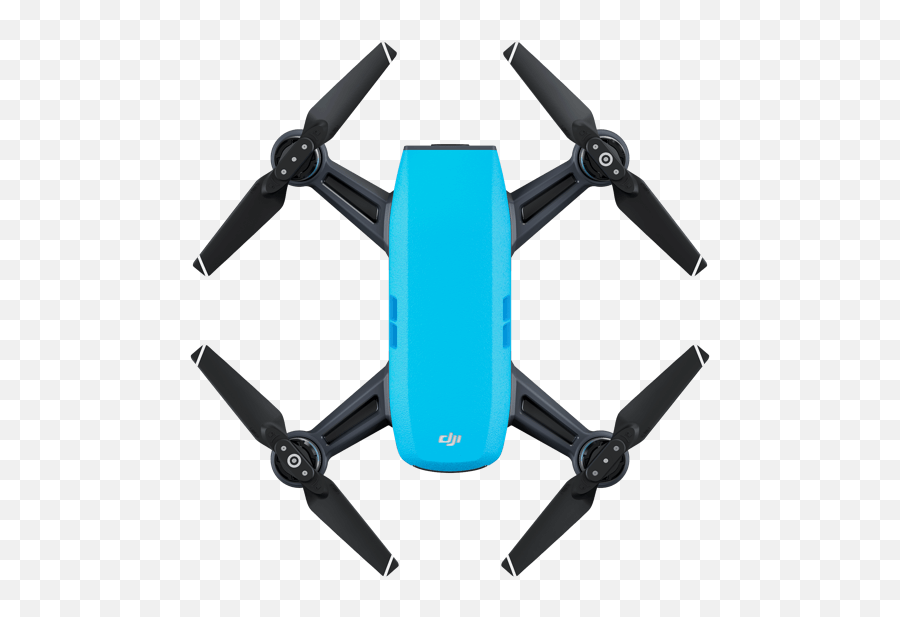 Dji Spark Blue Drone Top View Transparent Png - Stickpng Dji Spark Drone Top View Emoji,Dji Logo