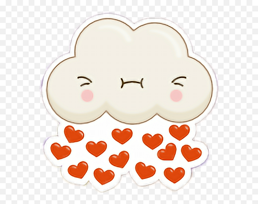 Cloud Happy Excited Rain Love - Heart Transparent Happy Emoji,Rain Cloud Clipart