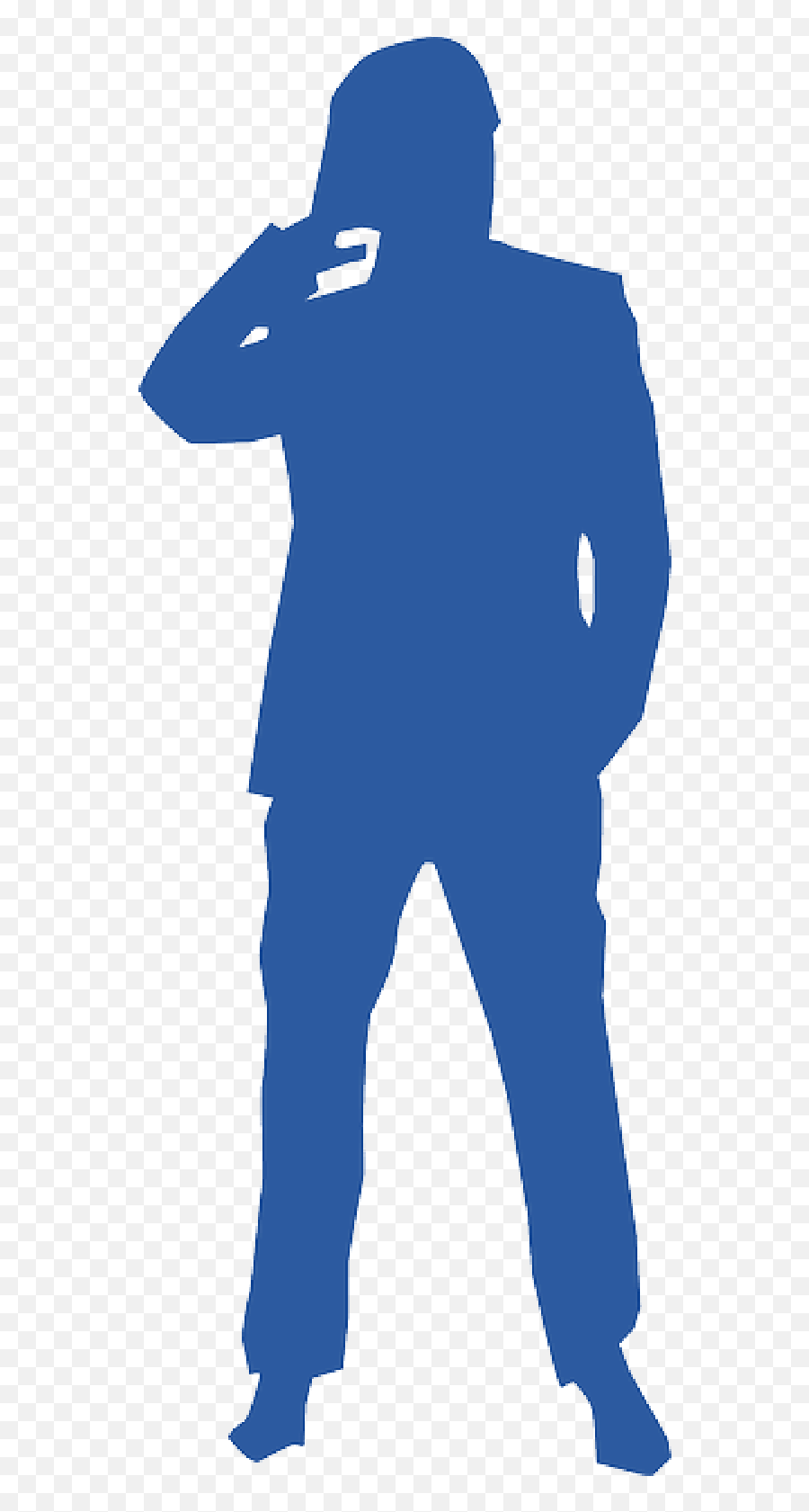 Download Man In Suit Silhouette Png Thinking Clipart - Man Man Blue Silhouette Png Emoji,Man Silhouette Png