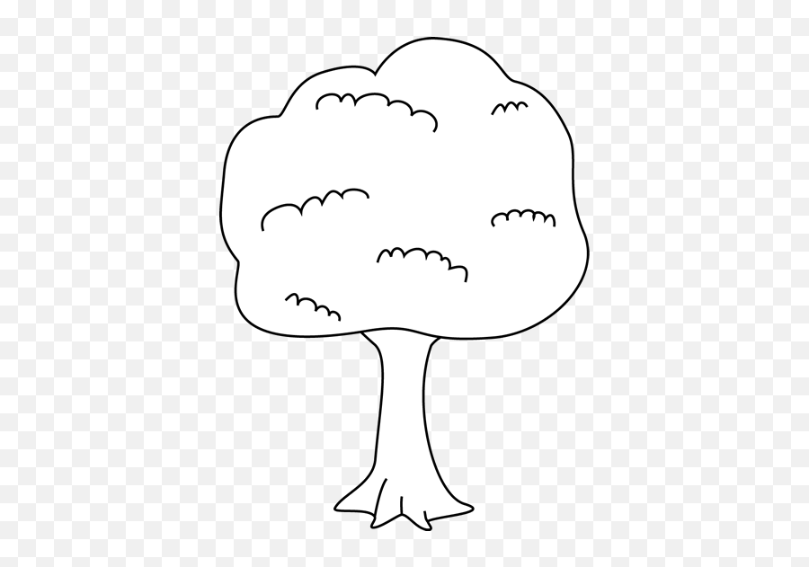 Tree Clip Art - Tree Images Clipart Cute Black And White Tree Emoji,Oak Leaf Clipart