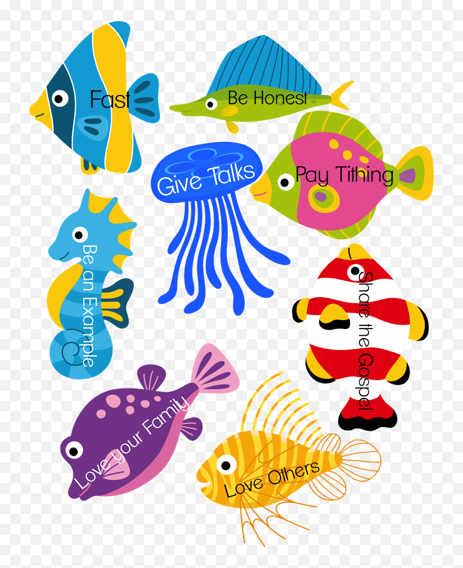 When The Child Catches A Fish Have Them Read What Clipart - Coral Reef Fish Emoji,Children Reading Clipart