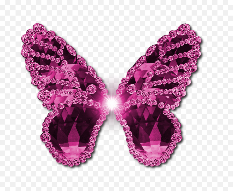Download Pink Butterfly Transparent Image Hq Png Image - Diamonds With Butterfly Pink Emoji,Butterfly Transparent