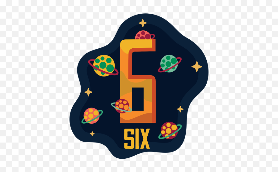 Six Planets Number - Transparent Png U0026 Svg Vector File Dot Emoji,Planets Transparent